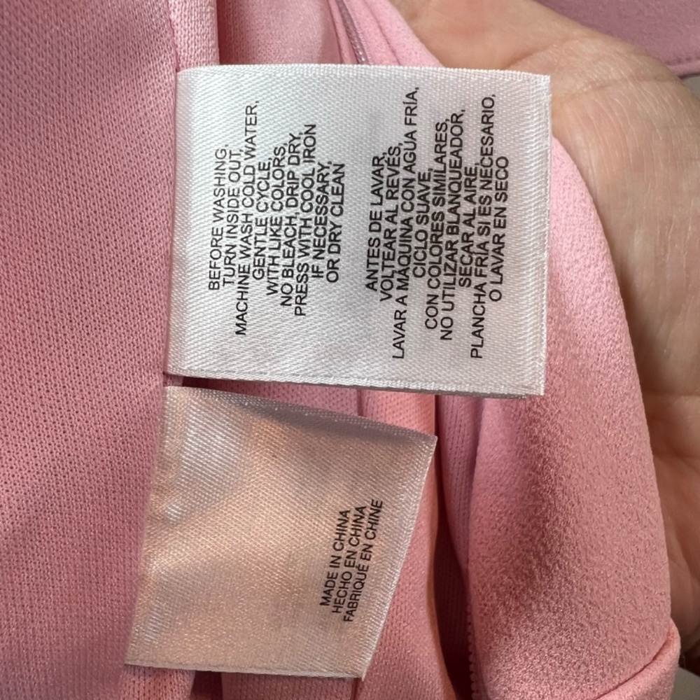 Anne Klein Sheath Dress Tutu Pink Flutter Sleeve Bridal Zip Up Cocktail NEW Sz 2 - Picture 14 of 14